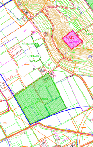 Plano cartográfico del enclave arqueológico del Castillejo de Monteagudo
